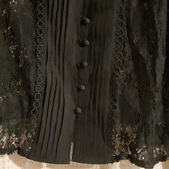 BOOHOO L ace detail sheer blouse size 10 NEW - Picture 5 of 8